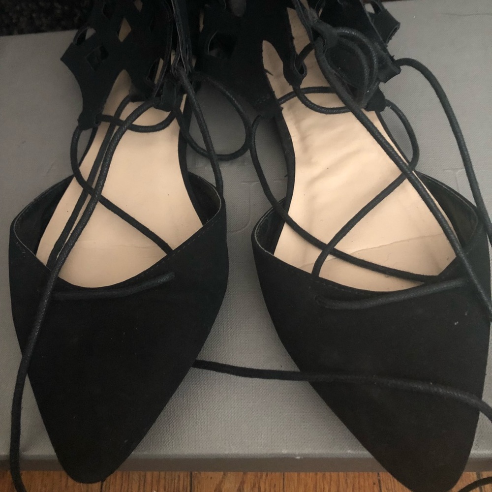 Black Suede Flats